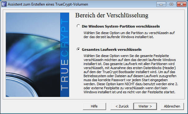 Ganz oder nur Systempartition verschlsseln?